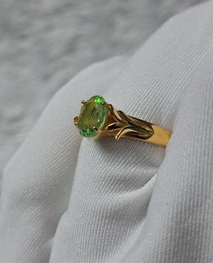 AAA Flawless Green Sapphire Ring, 925 Sterling Silver ring  7