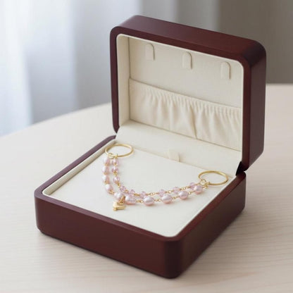 Brass Double Chain Oval CZ Ring Minimal Statement Jewelry 5