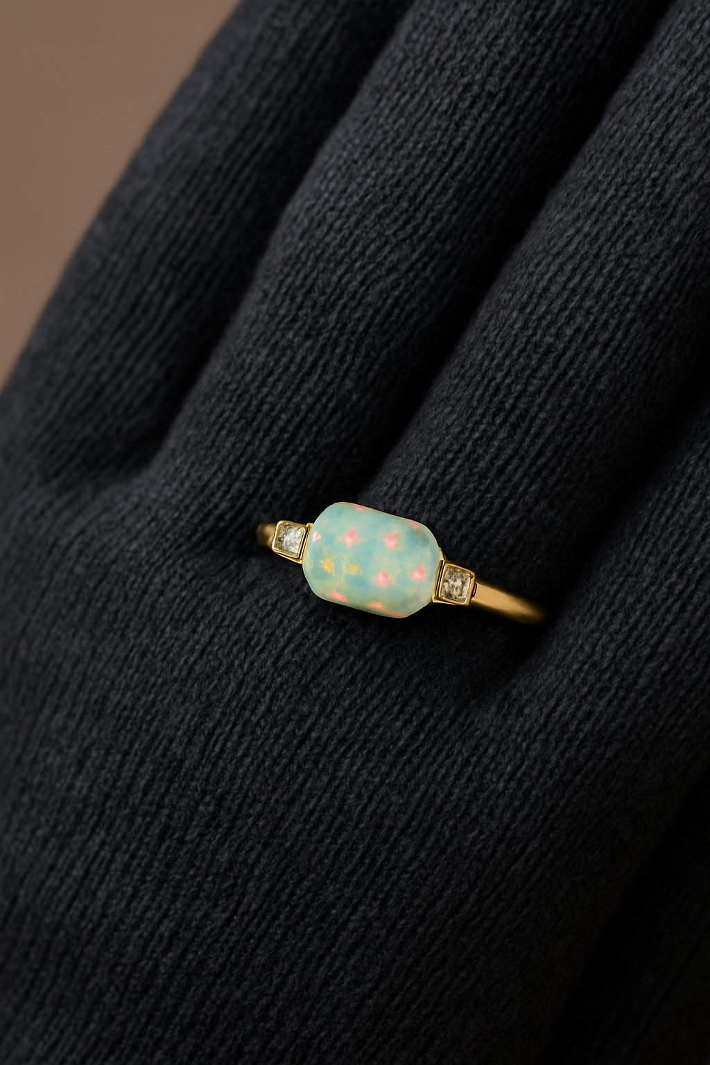 Butterfly Emerald CZ 925 Sterling Silver Gold Plated Adjustable 1