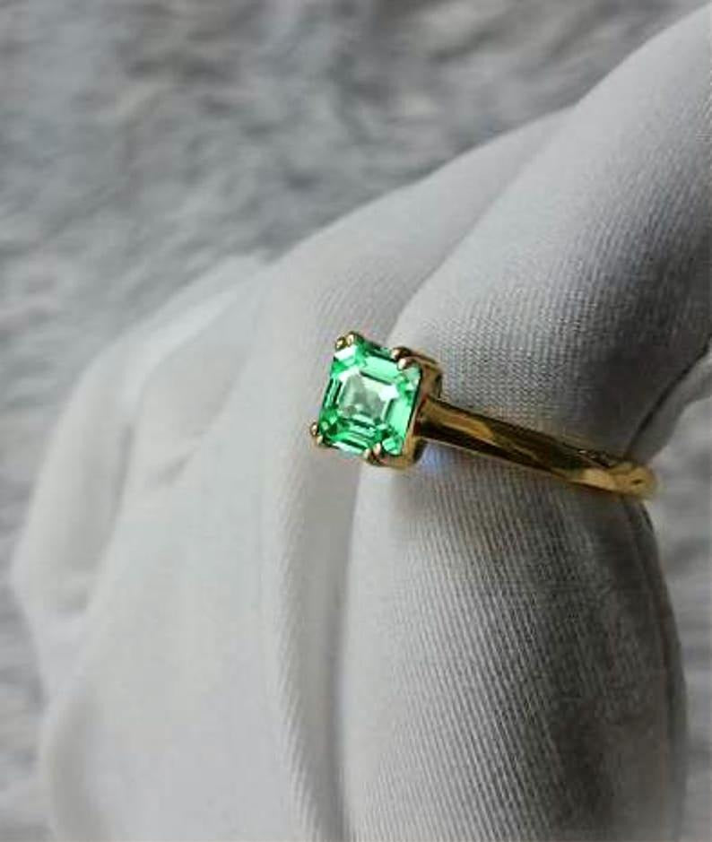 Flawless Ascher Green Sapphire Ring 2