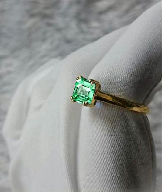 Flawless Ascher Green Sapphire Ring 2
