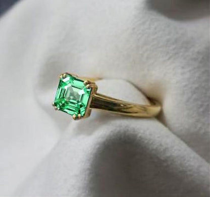 Flawless Ascher Green Sapphire Ring 6