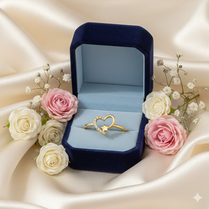 Diamond Birthstone Ring in 14K Yellow Vermeil – Handmade Fine Birthday & Christmas Jewelry