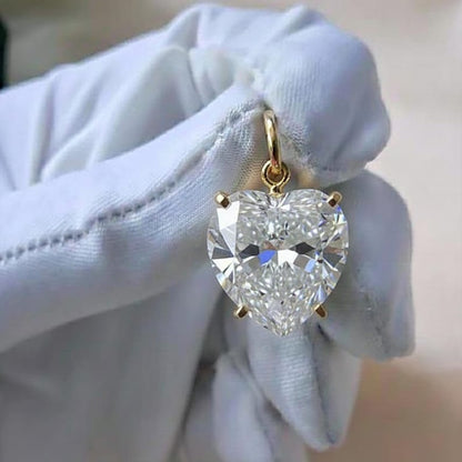 Heart Diamond Pendant Necklace | 925 Sterling Silver Love Charm Jewelry deevikajewels