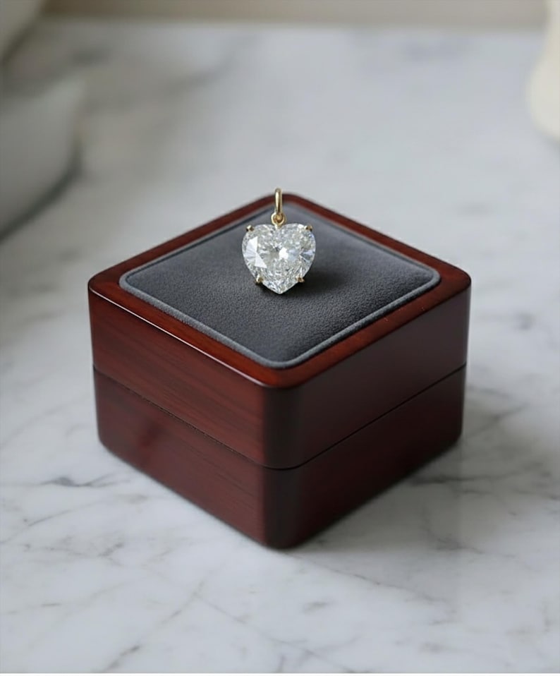 Heart Diamond Pendant Necklace | 925 Sterling Silver Love Charm Jewelry devika