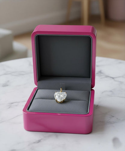 Heart Diamond Pendant Necklace | 925 Sterling Silver Love Charm Jewelry jewels