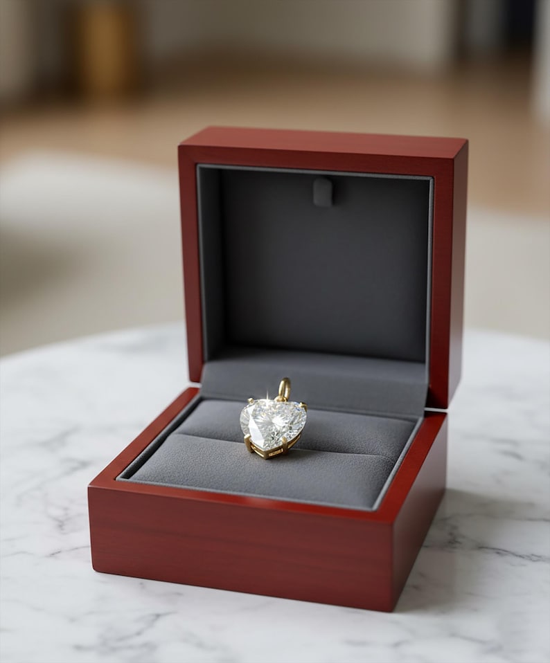 Heart Diamond Pendant Necklace | 925 Sterling Silver Love Charm Jewelry devika