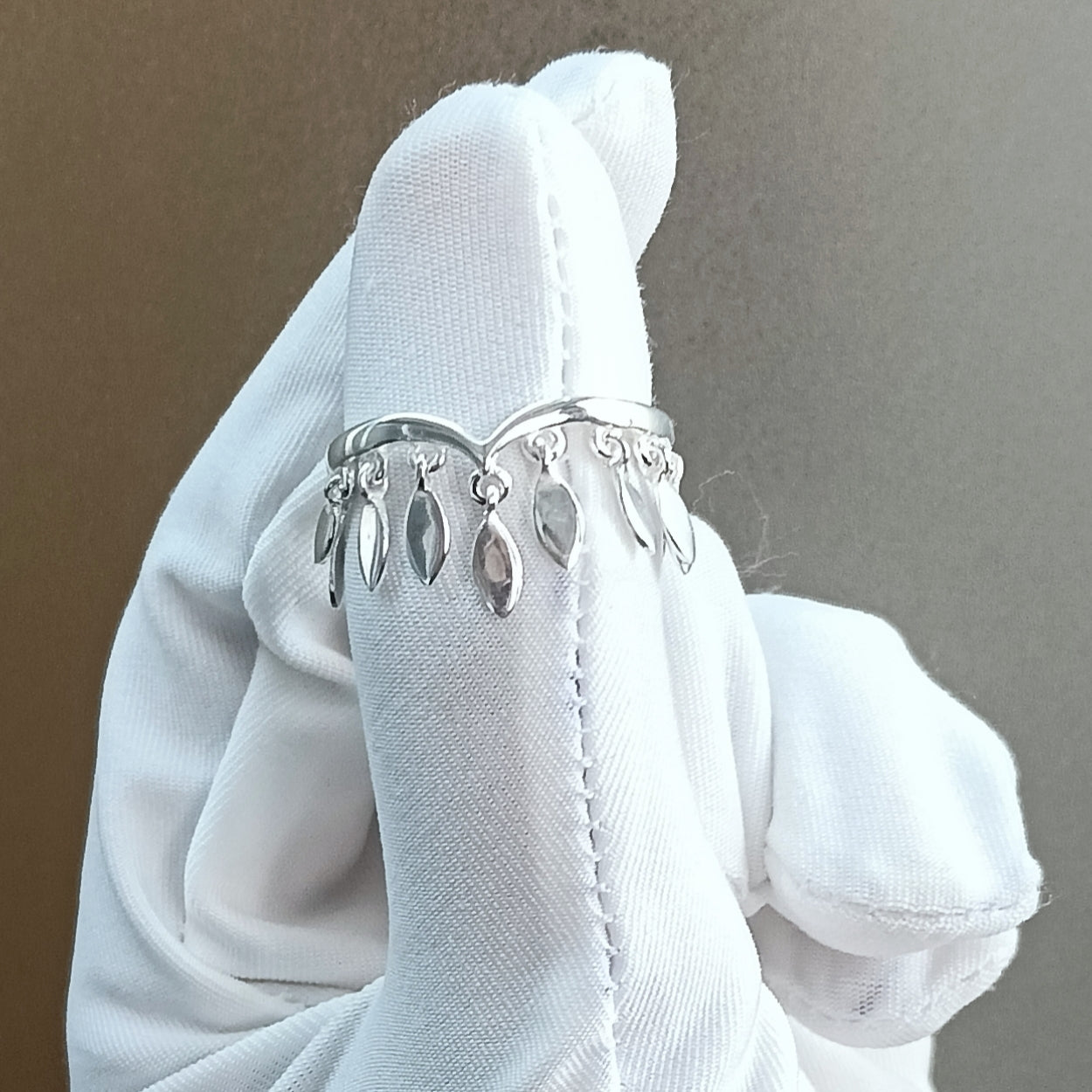 Vintage Drop Ring in 925 Sterling Silver for Women | Handmade Silver Gift Ring USA