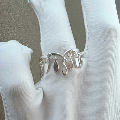 Vintage Drop Ring in 925 Sterling Silver for Women | Handmade Silver Gift Ring USA