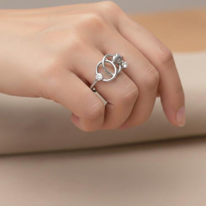 Interlocked Heart Ring | CZ Sterling Silver 1