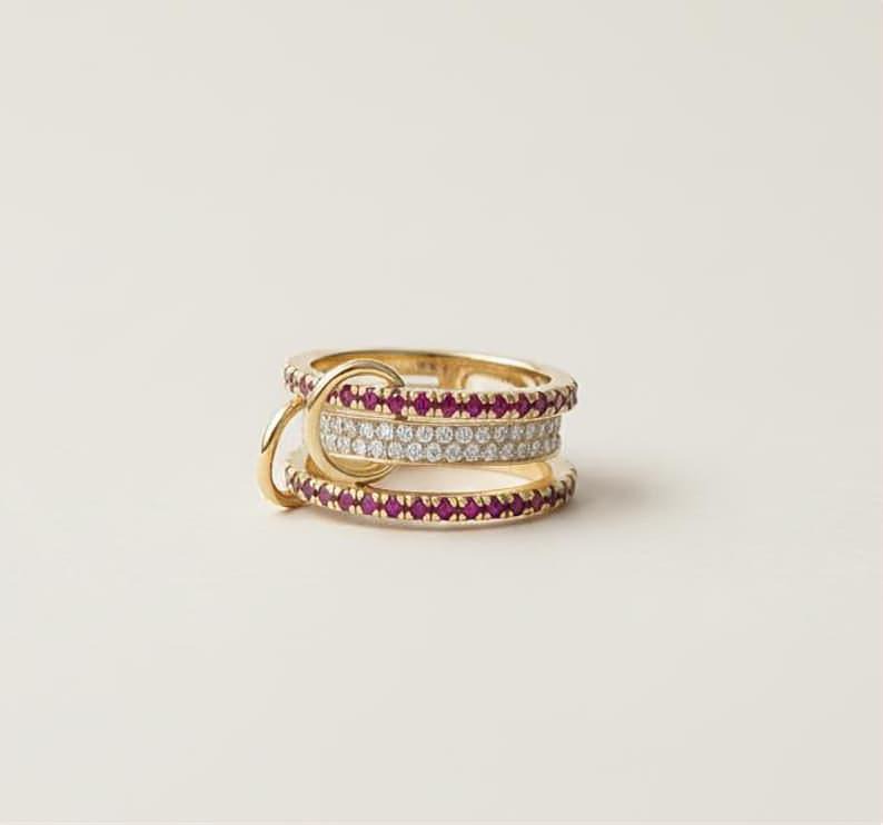 Ruby_Diamond_Interlocking_Ring_14k_Gold_Multi_Linked_Connected_Band_ devika gem