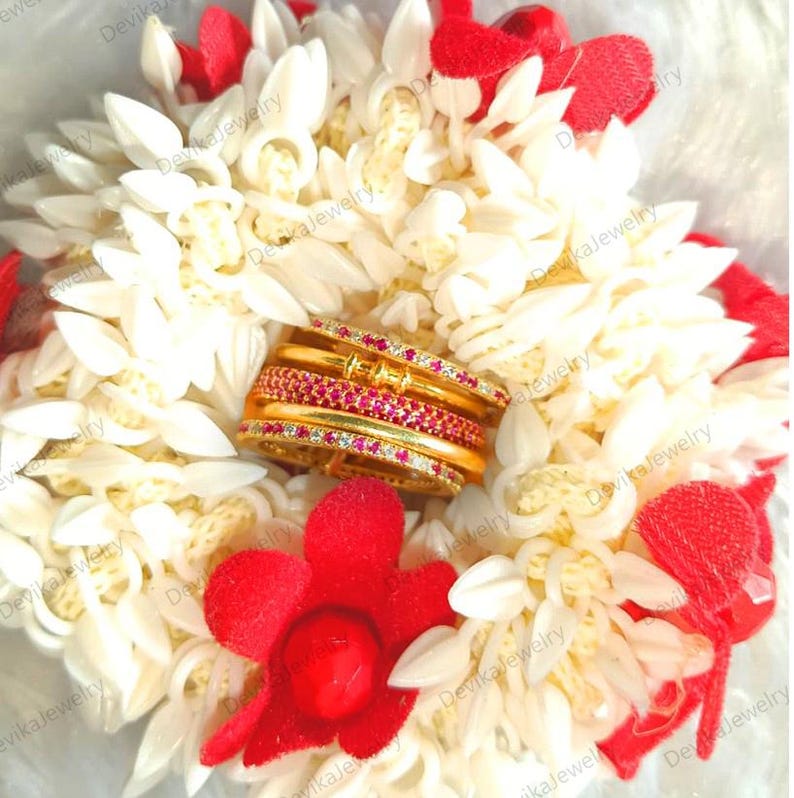  Ruby Diamonds 5 Interlocking Chunky Spinner Band Ring in 14k Yellow Plated 